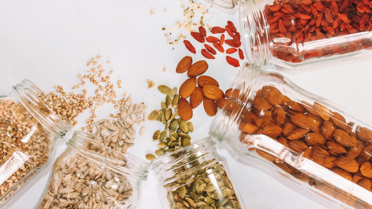 I shot this after a huge clear out of my pantry. Is there anything more satisfying? I cleaned a whole heap of jars and popped all my pantry staples in them. I was writing a blog post on said “pantry staples” and this was created.
